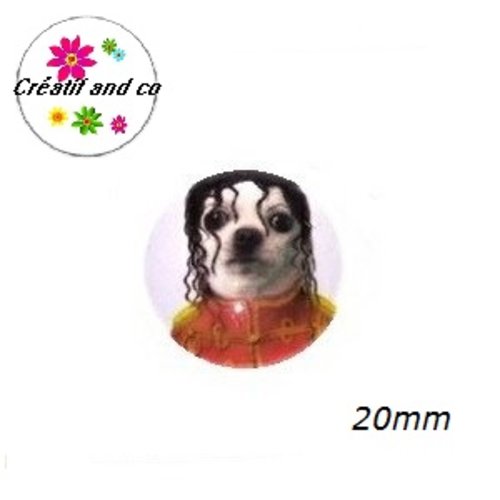 Cabochon chien m.jackson 20mm