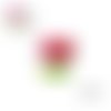 Cabochon rond arbre rouge forme coeur 20mm