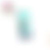 X2 cabochons rectangles fleuris 10x25mm