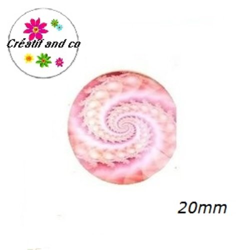 Cabochon tourbillon de couleur 20mm