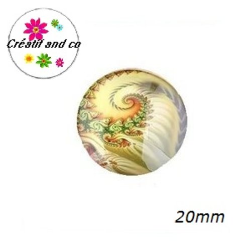 Cabochon tourbillon de couleur 20mm