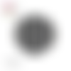 X2 cabochons noirs et blancs 10mm