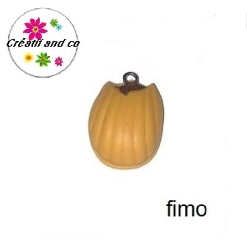 Madeleine croquée fourrée chocolat fimo