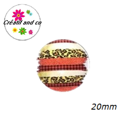 Cabochon coloré 20mm