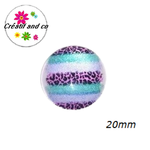 Cabochon coloré 20mm