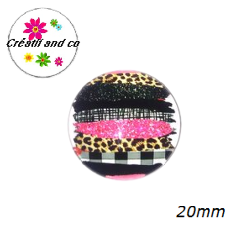 Cabochon coloré 20mm