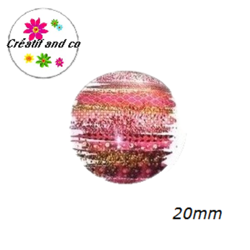 Cabochon coloré 20mm