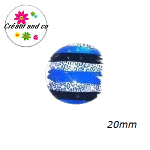 Cabochon coloré 20mm