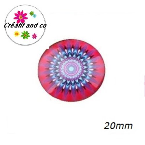 Cabochon coloré 20mm