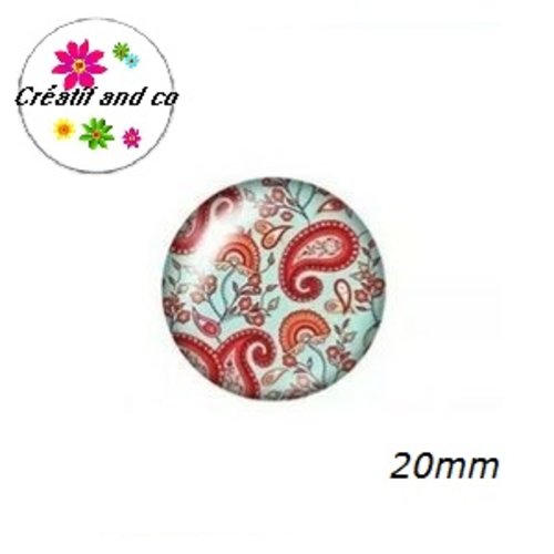 Cabochon motif mandala 20mm