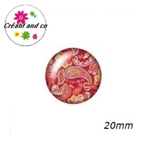 Cabochon motif mandala 20mm