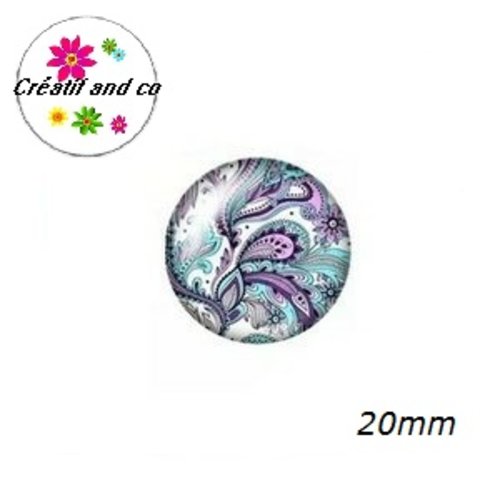 Cabochon motif mandala 20mm