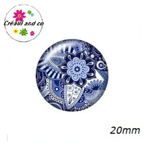 Cabochon motif mandala 20mm