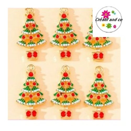 Breloque sapin de noël émail