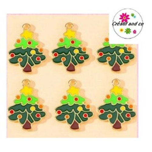 Breloque sapin de noël émail