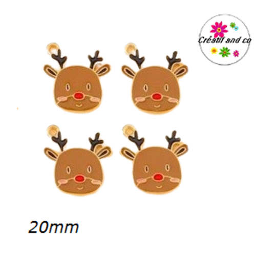 Breloque cerf émail