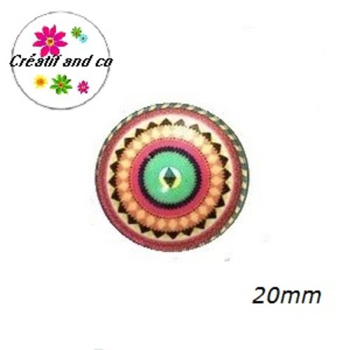 Cabochon coloré 20mm