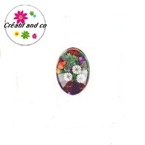 X2 cabochons ovales 18x25mm