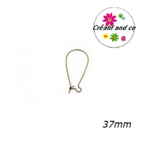X10 accroches boucle d'oreille bronzes 37mm