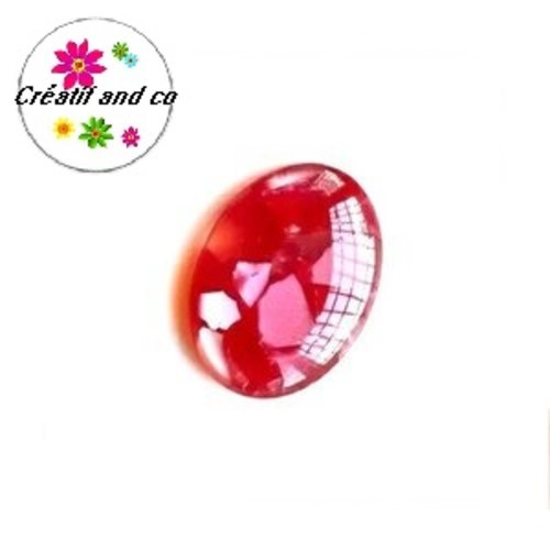 X2 cabochons ovales bordeaux  résine 18x25mm