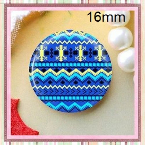 X2 cabochons à motif 16mm