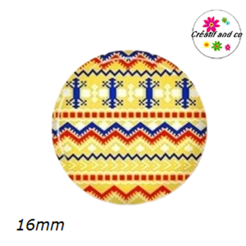 X2 cabochons à motif 16mm