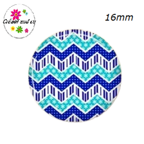 X2 cabochons à motif 16mm