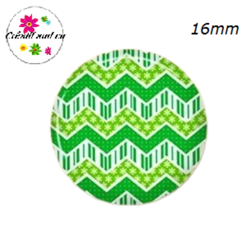 X2 cabochons à motif 16mm