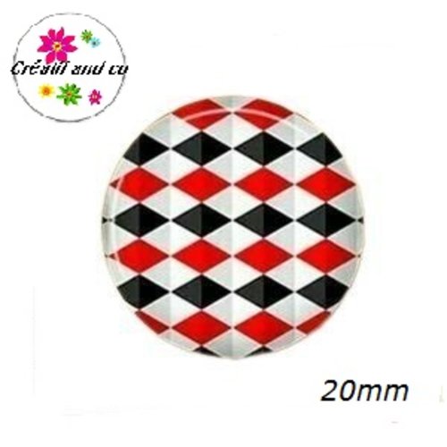 Cabochon motif losange 20mm
