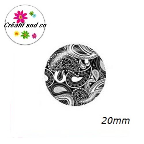 Cabochon rond mandala 20mm