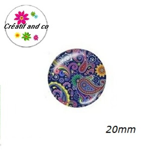 Cabochon rond mandala 20mm