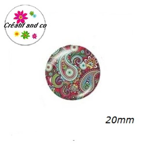 Cabochon rond mandala 20mm