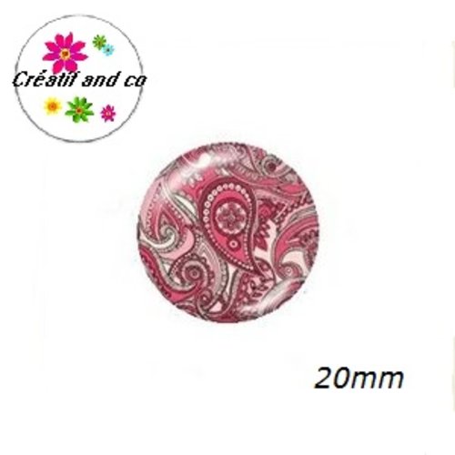 Cabochon rond mandala 20mm