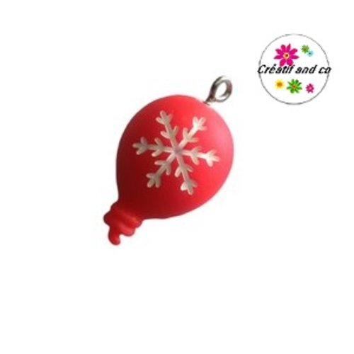 Breloque ballon de noël résine