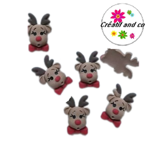 Cabochon à coller tête de cerf 18mm