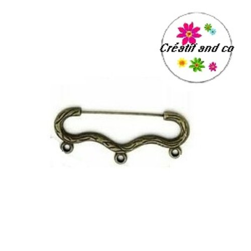 Broche 3 anneaux bronze 44mm