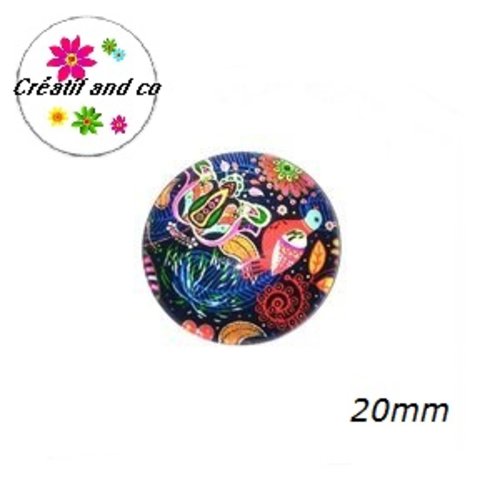 Cabochon à motif 20mm