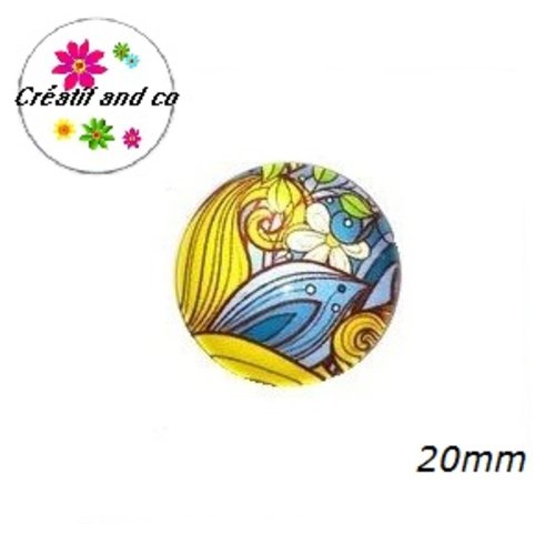 Cabochon à motif 20mm