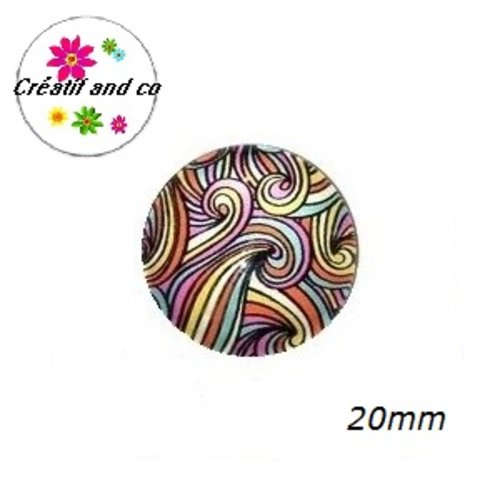 Cabochon à motif 20mm