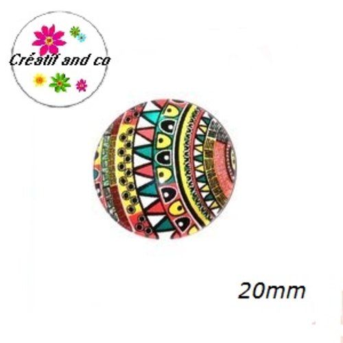 Cabochon à motif 20mm