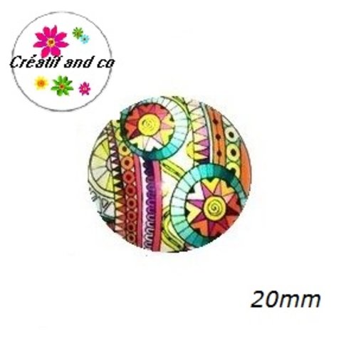 Cabochon à motif 20mm