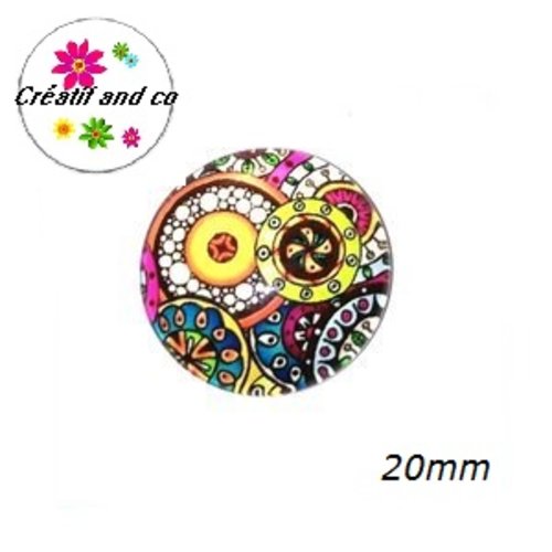 Cabochon à motif 20mm