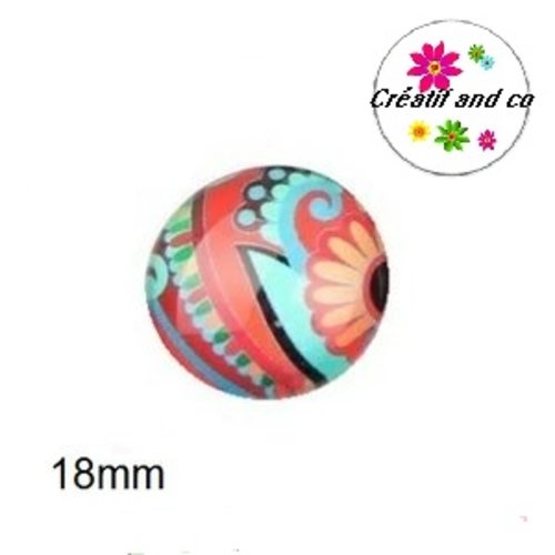 Cabochon à motif 18mm