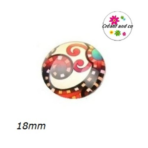 Cabochon à motif 18mm