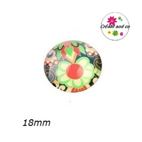 Cabochon à motif 18mm