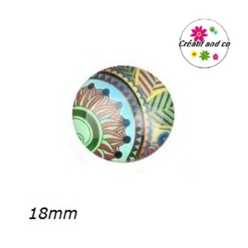 Cabochon à motif 18mm