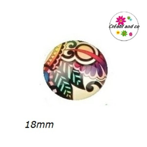 Cabochon à motif 18mm