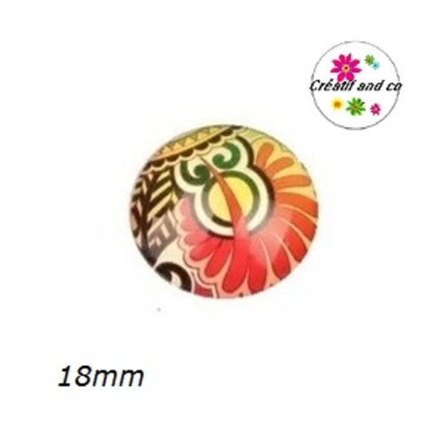 Cabochon à motif 18mm
