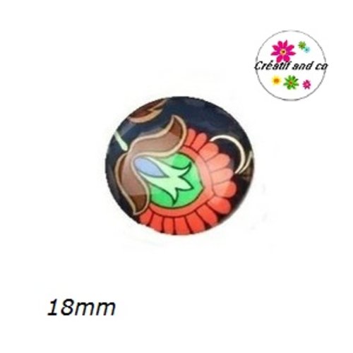 Cabochon à motif 18mm