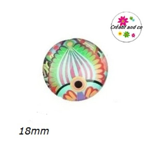 Cabochon à motif 18mm